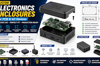 design custom electronics enclosures for pcb and iot devices with precise cad