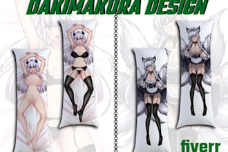 make illustration dakimakura anime girl design nsfw sfw