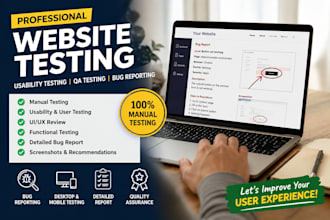 do website testing, usability testing, QA testing, and bug reporting