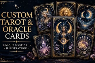 create custom tarot cards and oracle deck designs