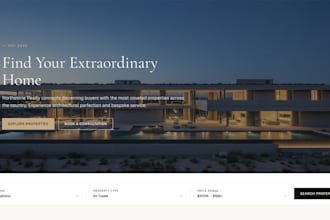 design a premium real estate and corporate website UI