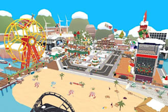 build cartoonish roblox map, terrain map, adventure map, roblox scripting