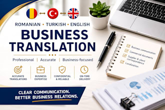 translate romanian turkish and english business content