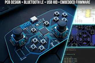design gaming controller pcb, gamepad pcb and embedded firmware