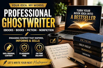 be ebook writer ebook ghostwriter book ebook fiction or nonfiction ghostwriting