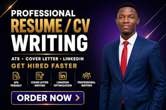 write and upgrade your resume, cv, cover letter, linkedin
