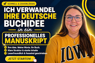 verwandeln sie ihre deutsche buchidee in ein professionelles manuskript