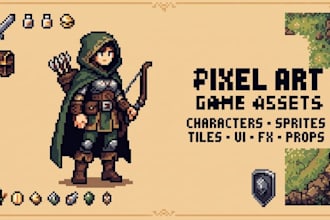 create 16x16 pixel art game assets and icons  isometric pixel art prop asset