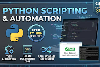 write custom python scripts for automation and web backend