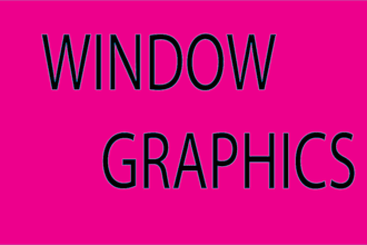 design professional shopfront or storefront window graphics, signage, and decals