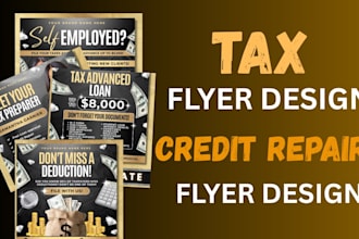 do credit repair flyer and tax flyer design