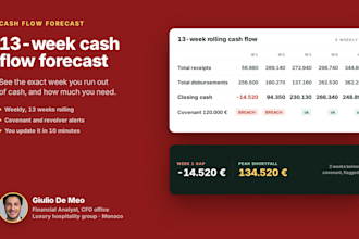 build a 13 week cash flow forecast for your business