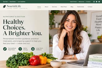 design squarespace nutritionist dietitian website meal plan wellness website