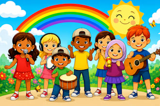 create 3d cartoon animation ,storytelling videos and kids music video using ai