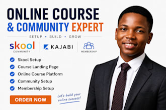 set up skool community online course membership and course content
