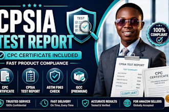 create CPC certificate and cpsia test report for amazon product compliance