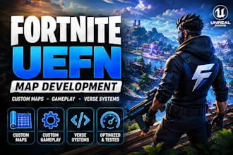 create a professional fortnite uefn map with custom gameplay