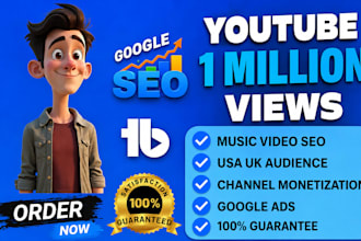 promote your USA you tube music video to 1 million views