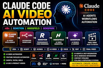 claude code ai video automation n8n claude remotion higgsfield claude genspark
