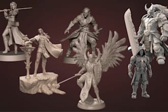 sculpt 3d miniature, tabletop dnd minis, figurine, warhammer stl for 3d printing