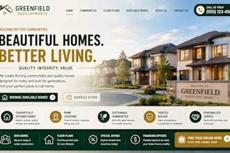 design wix housing development website real estate builder property listing webs