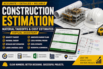 be your construction estimation virtual assistant, takeoffs