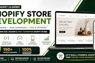 build custom shopify store or redesign shopify website
