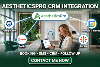 integrate aestheticspro with CRM, SMS and appointment workflows