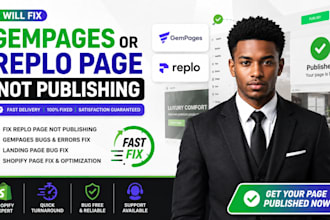 fix gempages or replo page not publishing
