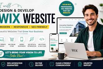 design wix website, redesign, wix studio and SEO
