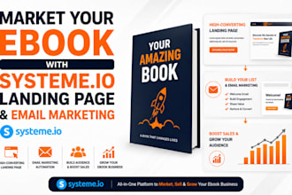 market your ebook with a systeme io landing page and email marketing