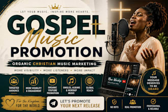 promote gospel music with christian music marketing, organic promotion and youtu