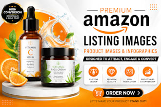 design redesign premium amazon listing images, product images and infographics