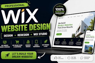 design wix website, wix studio, redesign, wix booking, wix online store