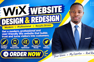 design and redesign wix website, wix studio and wix ecommerce store
