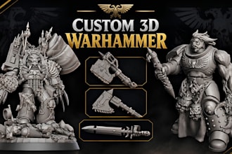 sculpt a custom 3d warhammer 40k space marines dnd and stl model for 3d printing