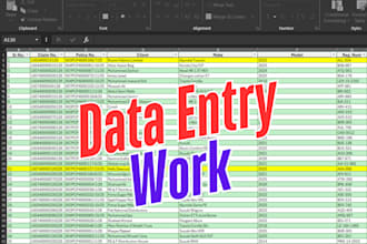 do large data entry, copy paste and data cleaning work
