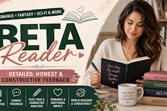 beta read and critique your novel as a professional beta reader
