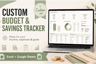 create a custom budget and savings tracker for you