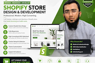 create a premium print on demand shopify store, pod store, or shopify website