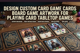 do custom card game cards board game artwork playing card tabletop games