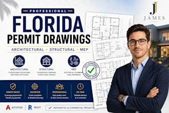 do florida architectural drawing, mep, structural drawing for city permit