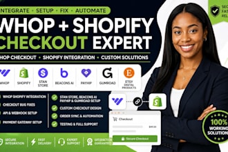 integrate whop shopify checkout stan store beacons ai payhip gumroad setup