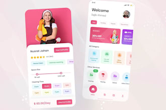 build custom online cleaning app, service booking app or booking system