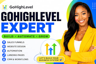 be your gohighlevel expert for ghl sales funnel, ghl website design, ghl crm