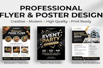 design professional flyer poster and promotional graphics