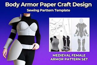 create pepakura cosplay, 3d mask, armor, papercraft and eva foam patterns