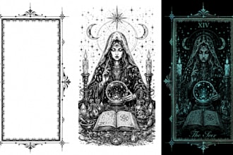 design custom tarot cards, tarot deck, astrology and zodiac card decks