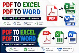 convert PDF to editable excel or word