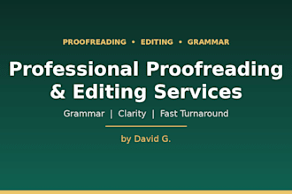 proofread and edit your writing for clarity and correctness